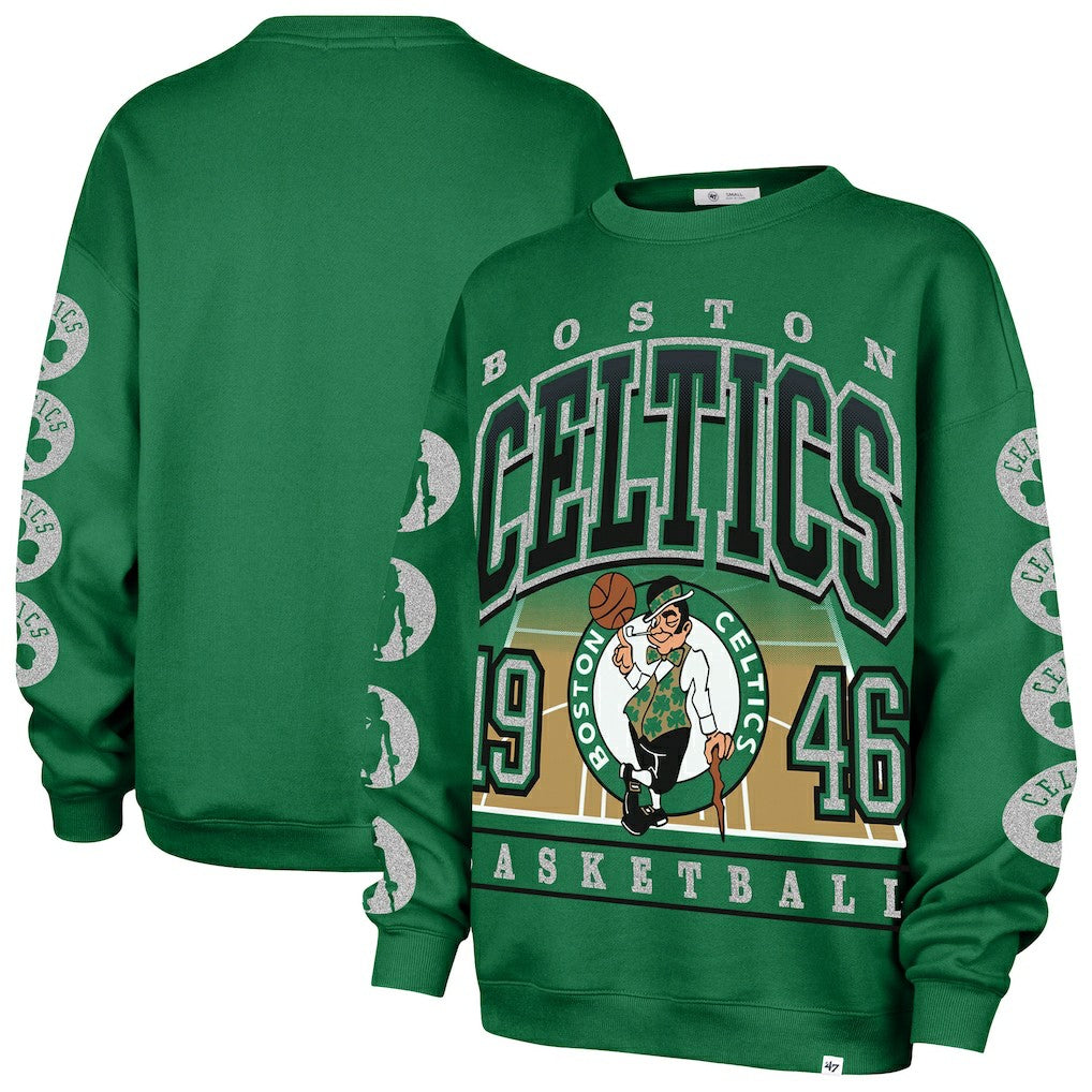 Boston Celtics '47 Women's Go Big Oversized Sweatshirt - Kelly Green discount