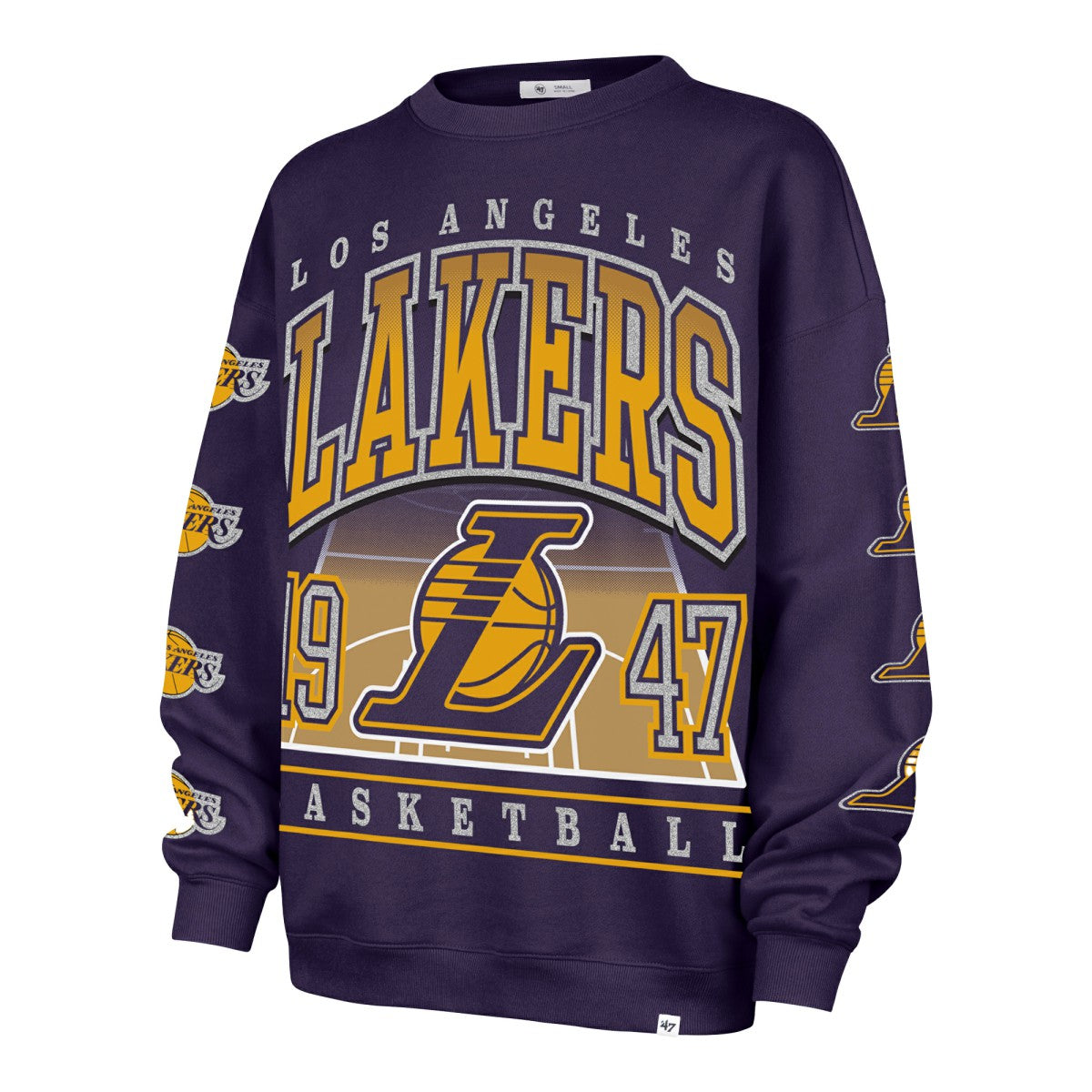 Los Angeles Lakers '47 Women's Go Big Oversized Sweatshirt - Purple discount