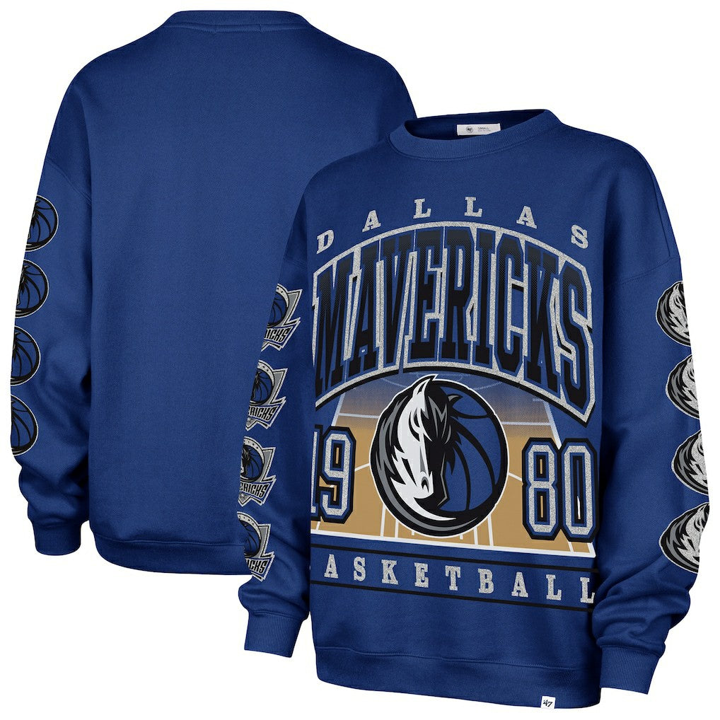 Dallas Mavericks '47 Women's Go Big Oversized Sweatshirt sale - Blue outlet
