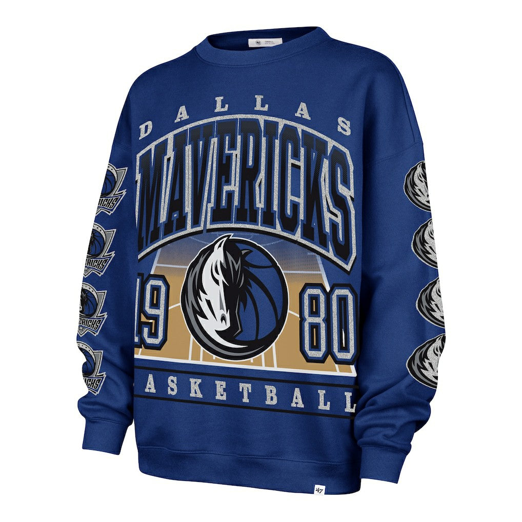 Dallas Mavericks '47 Women's Go Big Oversized Sweatshirt sale - Blue outlet