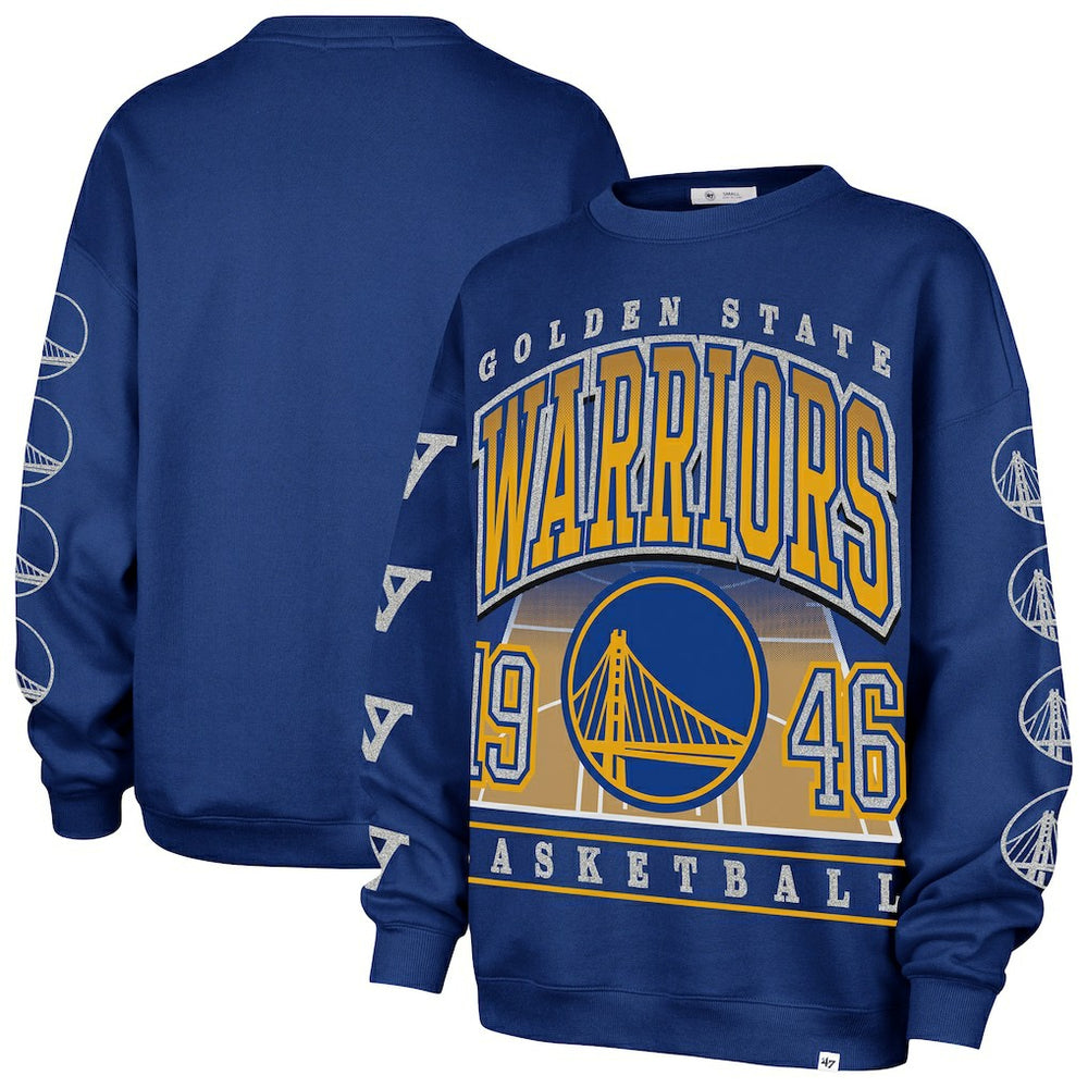 Golden State Warriors '47 Women's Go Big Oversized Sweatshirt sale - Royal for sale