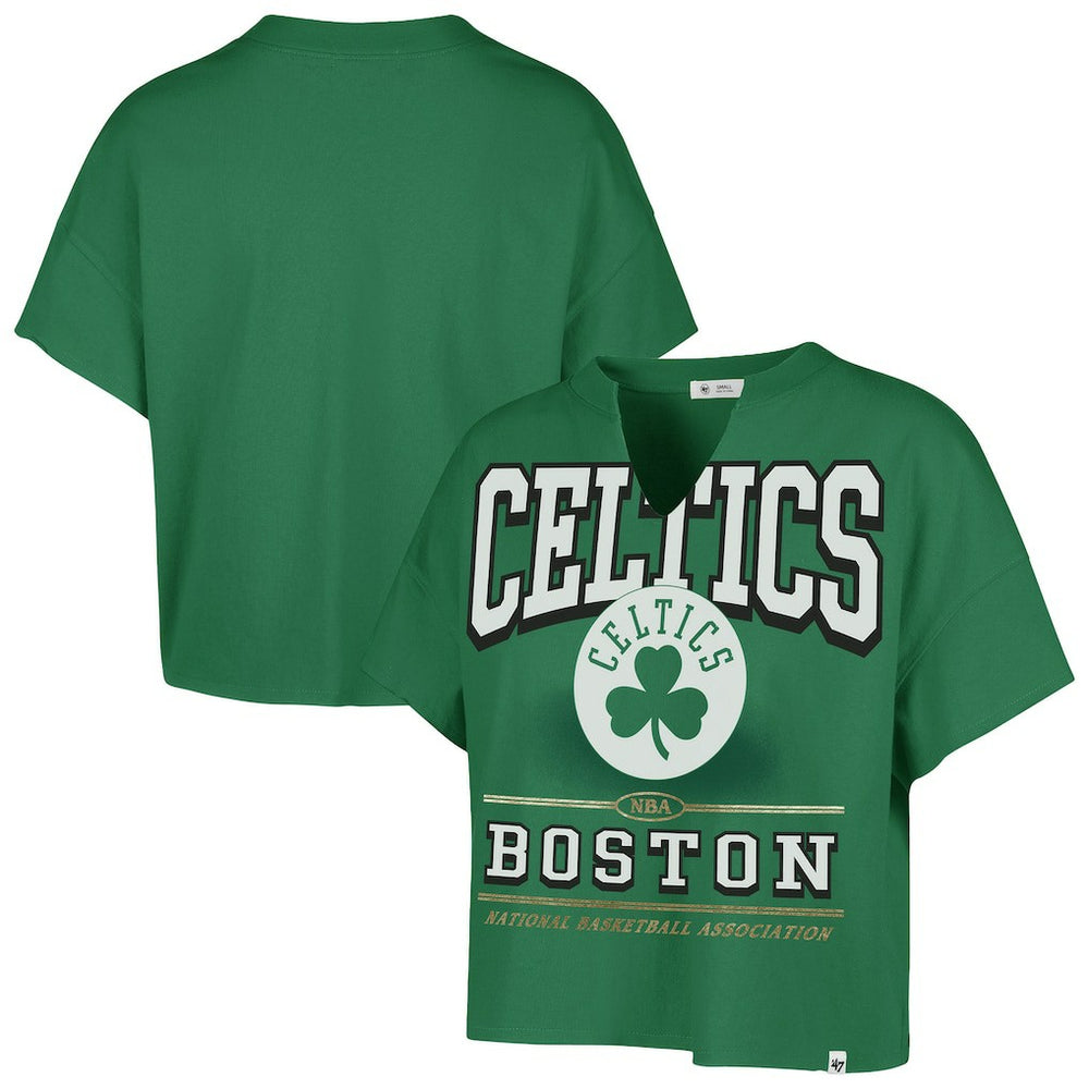 Boston Celtics '47 Women's Elation Oversized Notch Neck T-Shirt - Kelly Green online