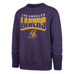 Los Angeles Lakers '47 Unisex Brush By Headline Crewneck Sweatshirt - Purple on sale