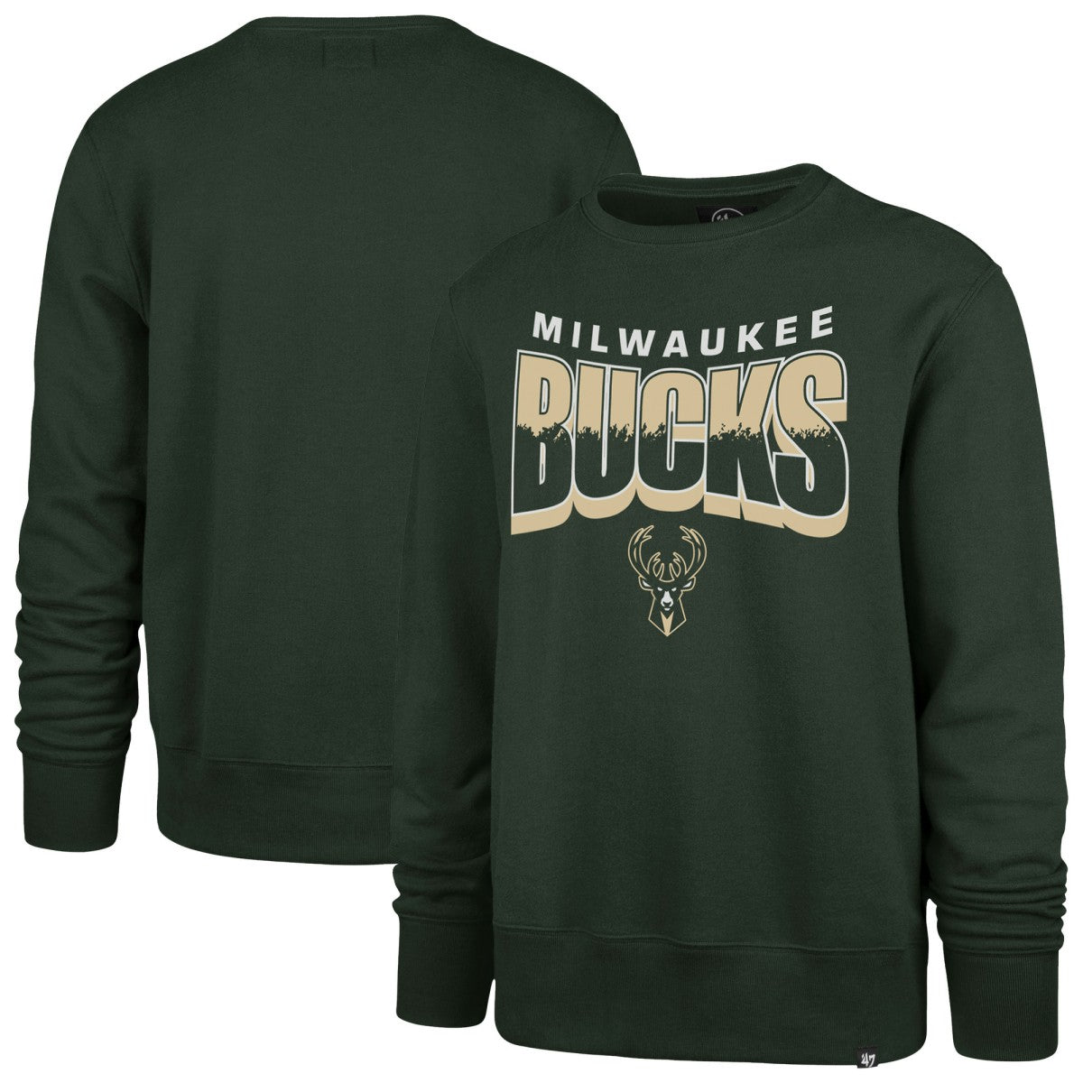 Milwaukee Bucks '47 Unisex Brush By Headline Crewneck Sweatshirt - Hunter Green outlet
