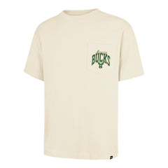 Milwaukee Bucks '47 Unisex Crossover Collection Foundation Pocket T-Shirt - Cream sale