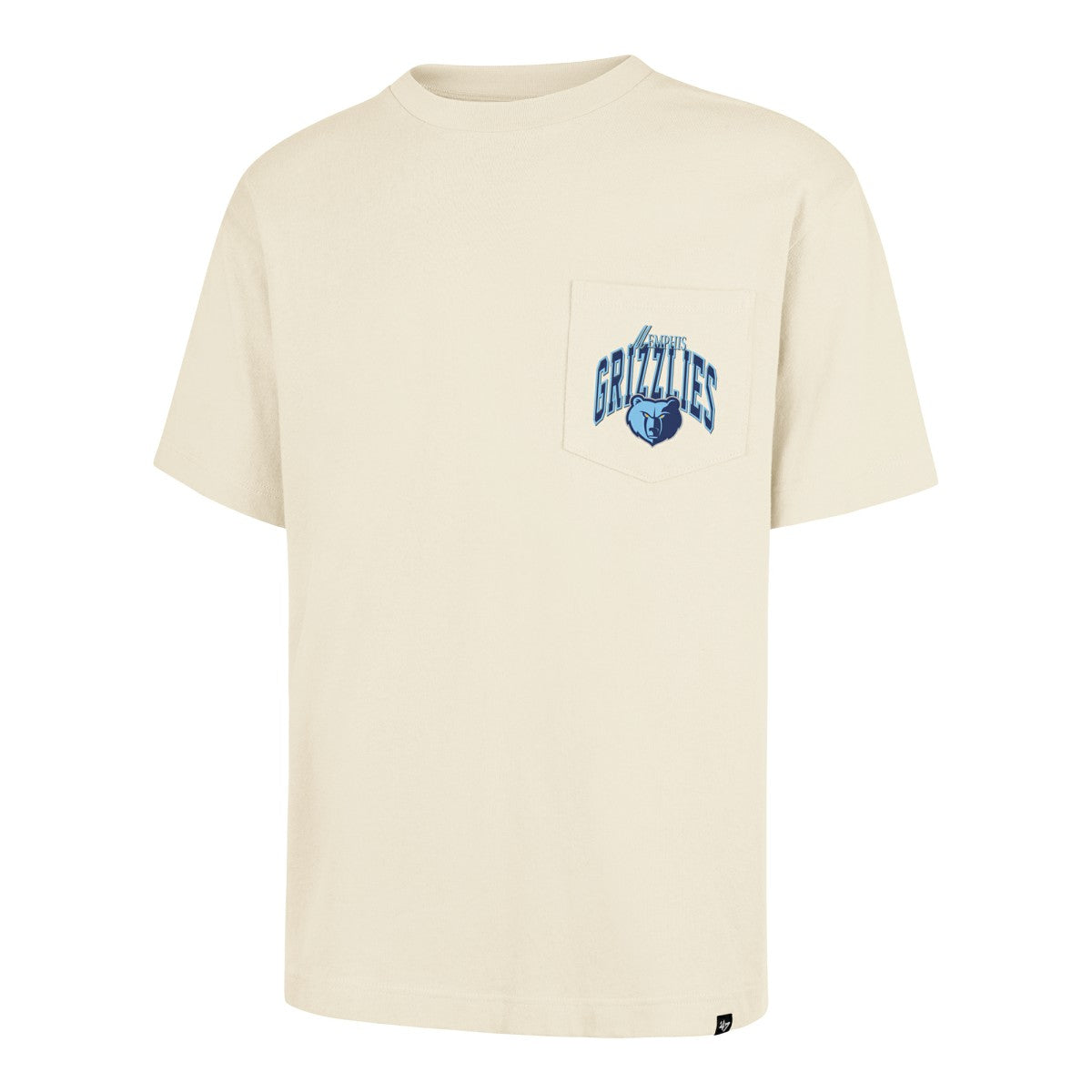 Memphis Grizzlies '47 Unisex Crossover Collection Foundation Pocket T-Shirt - Cream for sale