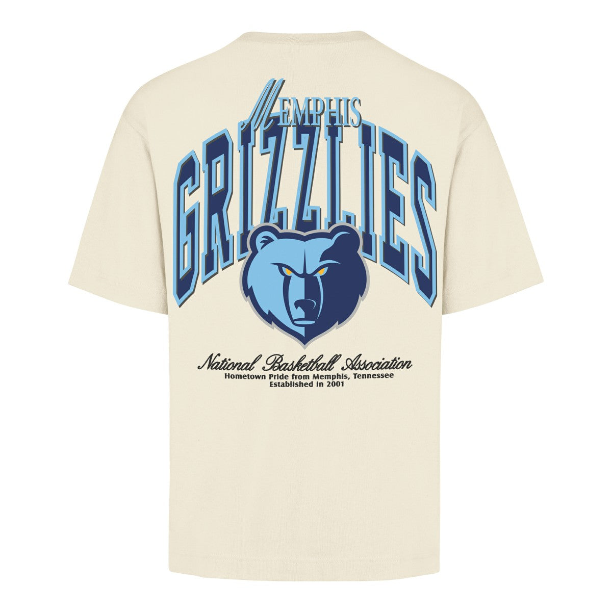 Memphis Grizzlies '47 Unisex Crossover Collection Foundation Pocket T-Shirt - Cream for sale