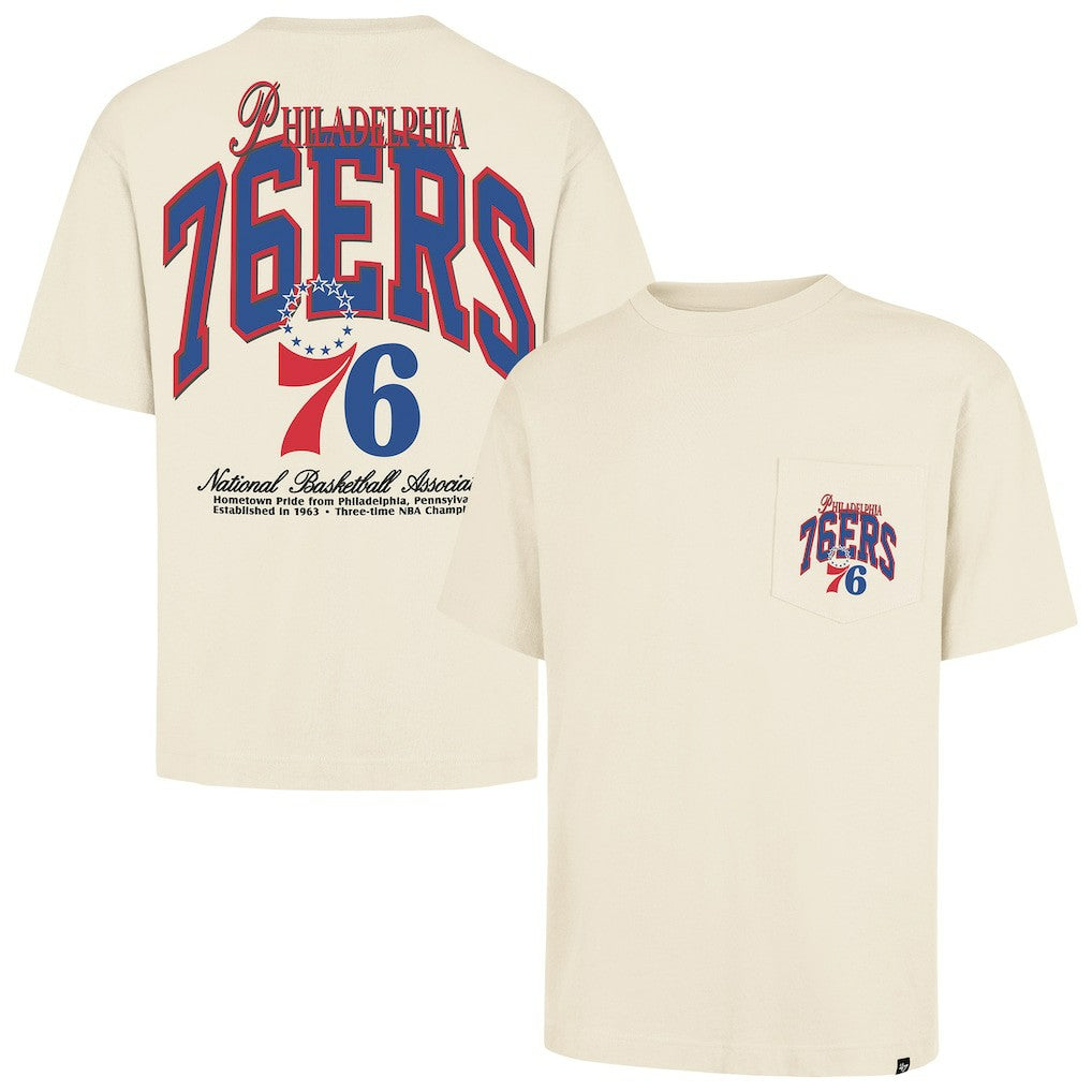 Philadelphia 76ers '47 Unisex Crossover Collection Foundation Pocket T-Shirt - Cream online