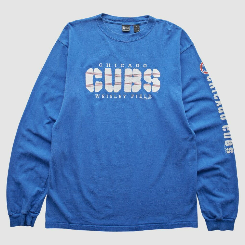 Chicago Cubs Gear 2008 Pullover Sweatshirt Blue Vintage