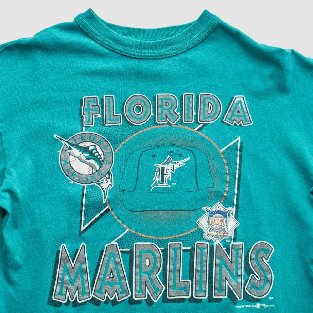 Miami Marlins Team Rated 1993 T-Shirt Teal Vintage