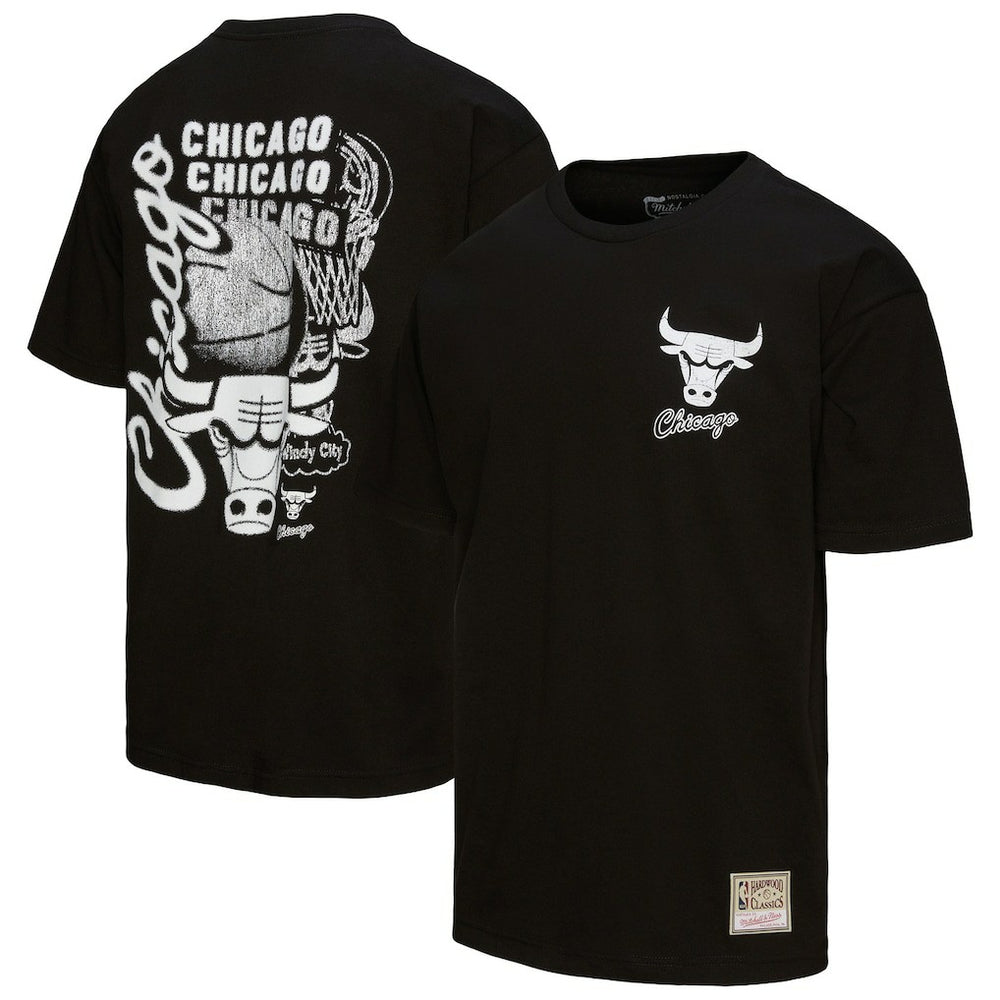 Chicago Bulls Hardwood Classics Overlap T-Shirt sale - Black outlet