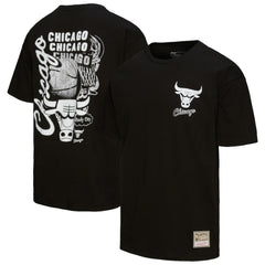 Chicago Bulls Hardwood Classics Overlap T-Shirt sale - Black outlet