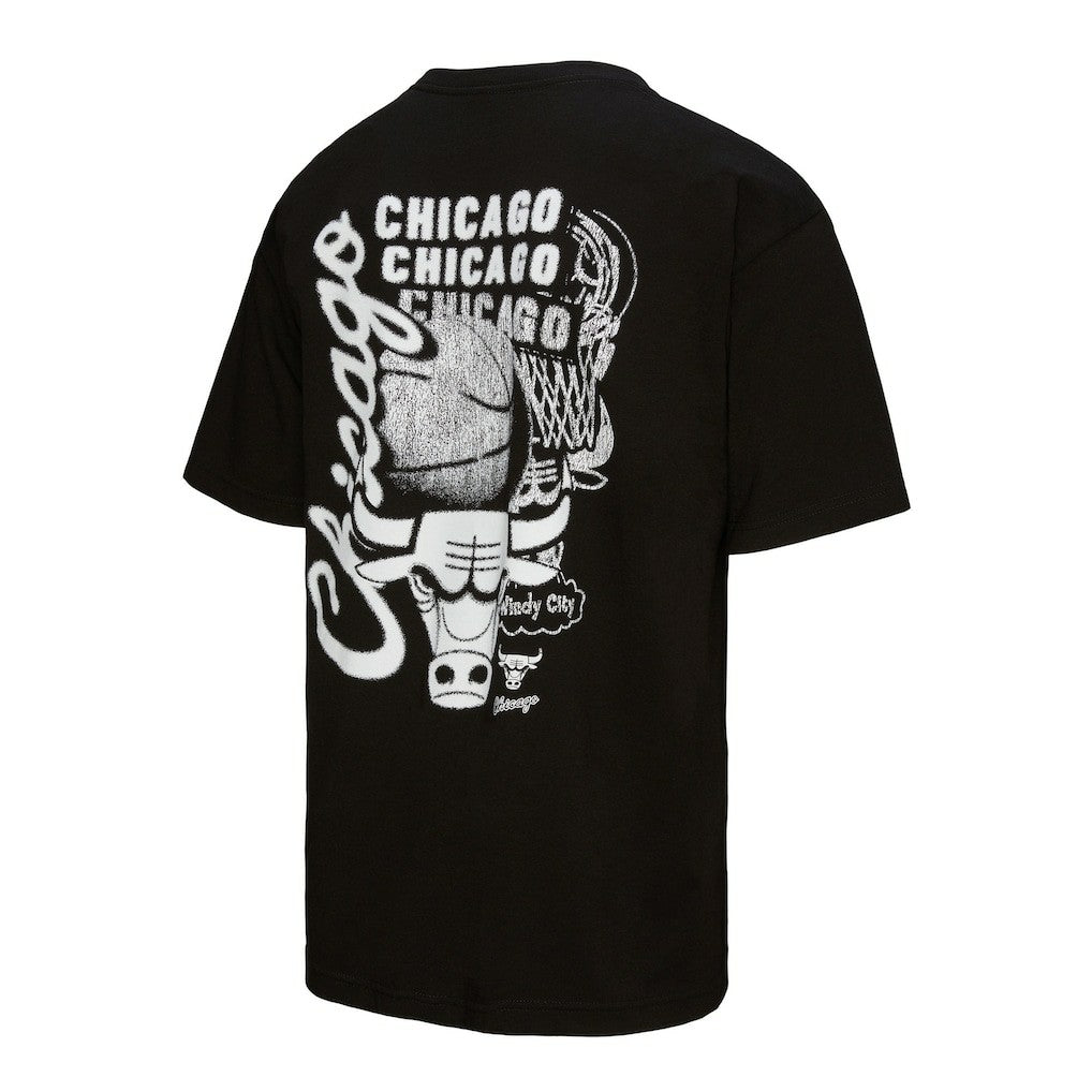 Chicago Bulls Hardwood Classics Overlap T-Shirt sale - Black outlet