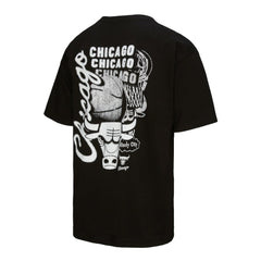 Chicago Bulls Hardwood Classics Overlap T-Shirt sale - Black outlet