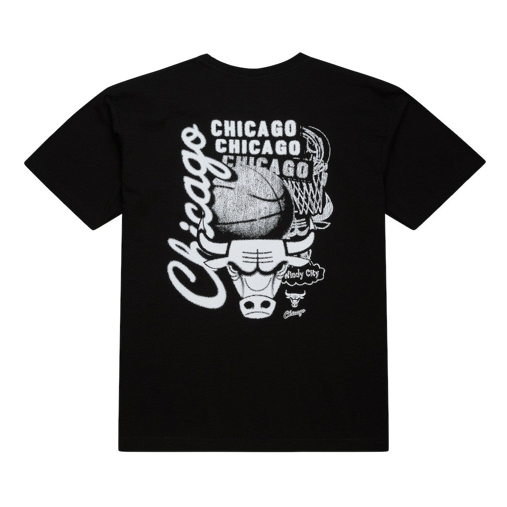 Chicago Bulls Hardwood Classics Overlap T-Shirt sale - Black outlet