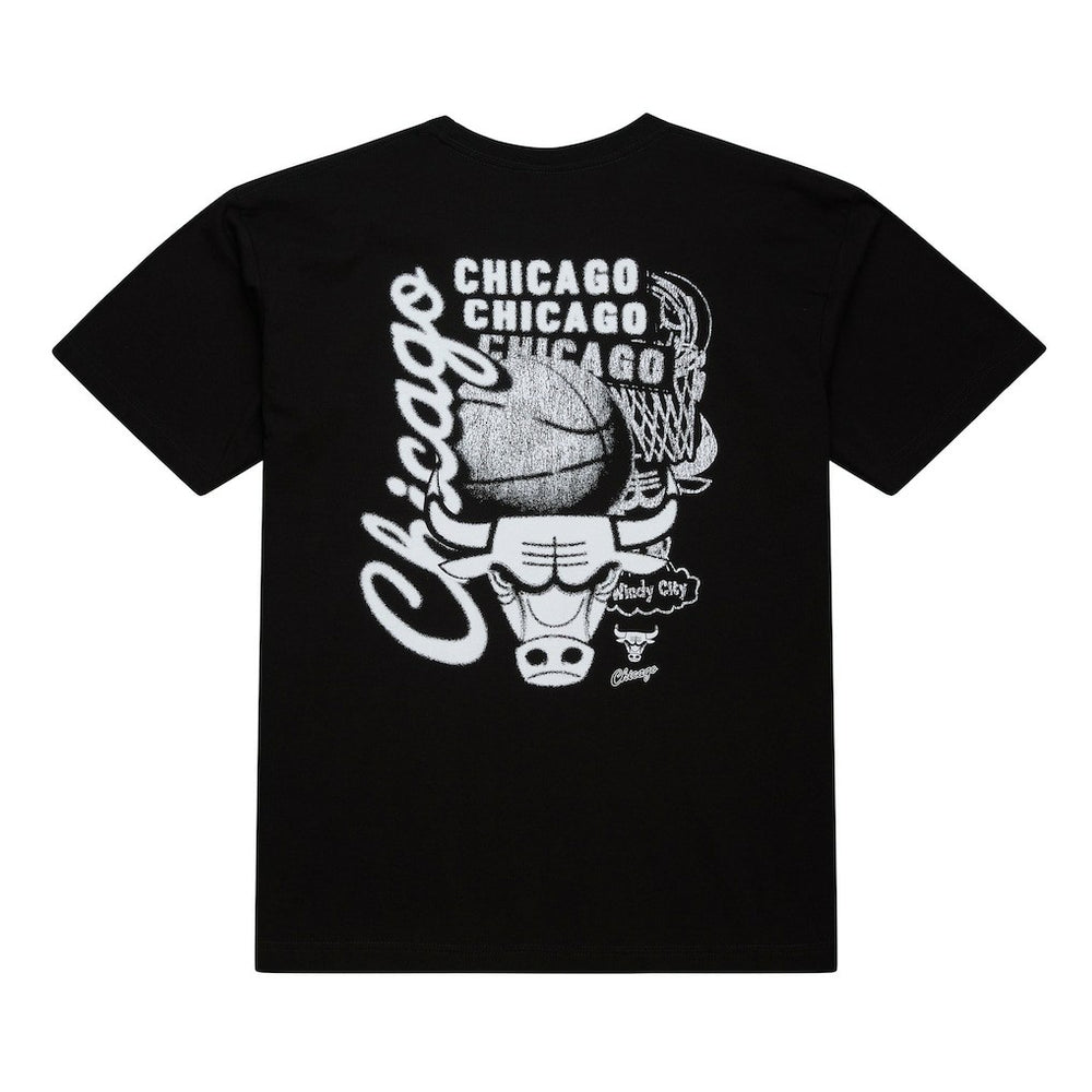 Chicago Bulls Hardwood Classics Overlap T-Shirt sale - Black outlet
