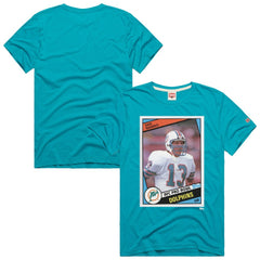 Dan Marino Miami Dolphins Homage Unisex NFL Topps Trading Card Tri-Blend T-Shirt - Aqua sale