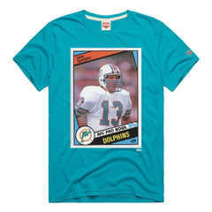 Dan Marino Miami Dolphins Homage Unisex NFL Topps Trading Card Tri-Blend T-Shirt - Aqua sale