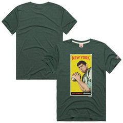 Joe Namath New York Jets Homage Unisex NFL Topps Trading Card Tri-Blend T-Shirt - Green discount