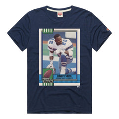 Emmitt Smith Dallas Cowboys Homage Unisex NFL Topps Trading Card Tri-Blend T-Shirt - Navy online