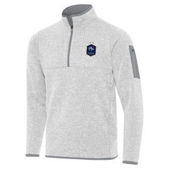 France National Team Antigua Elevate Quarter-Zip Pullover - Heather Gray discount