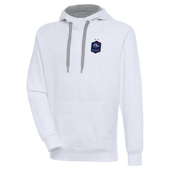 France National Team Antigua Takeover Pullover Hoodie - White online