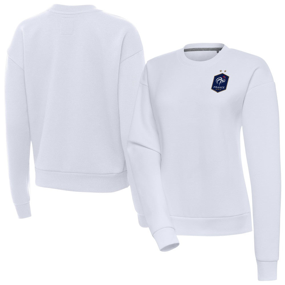 France National Team Antigua Women's Takeover Pullover Sweatshirt - White outlet