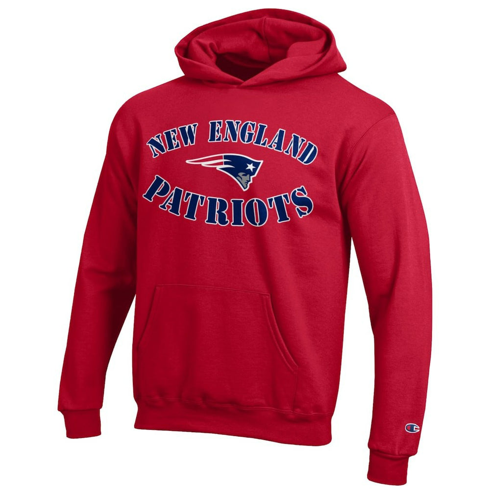 New England Patriots Champion Youth Powerblend Fleece Hoodie - Red sale