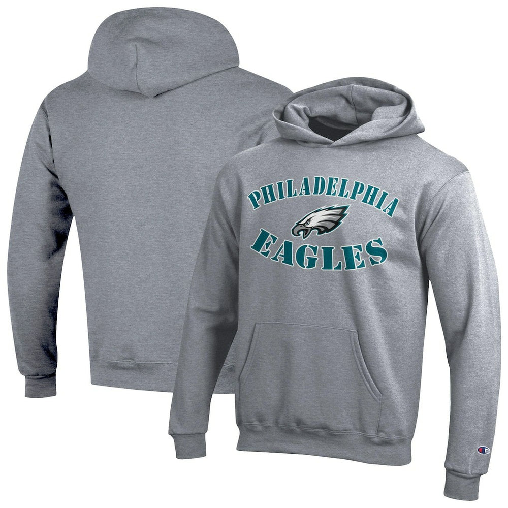 Philadelphia Eagles Champion Youth Powerblend Fleece Hoodie - Gray online