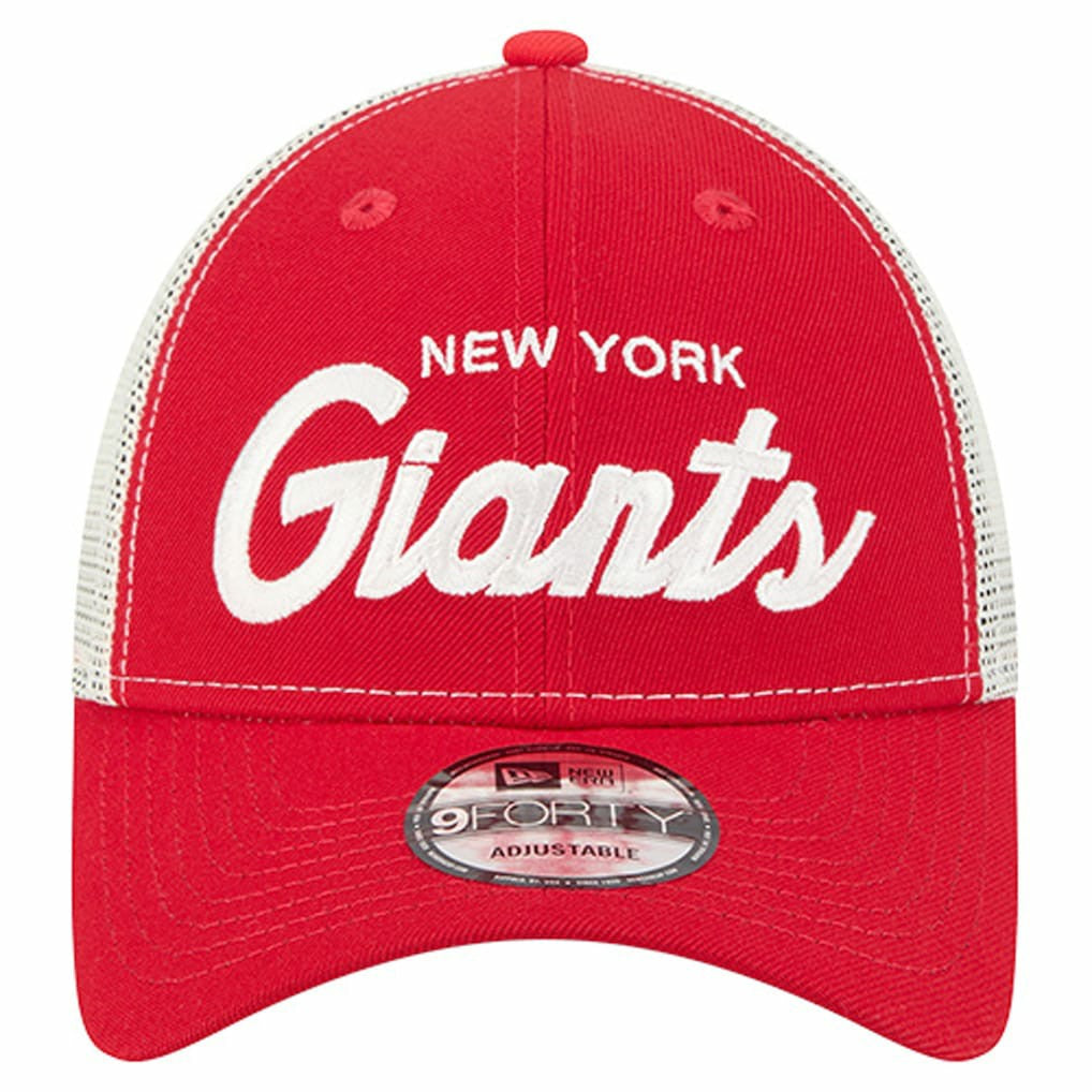 New York Giants New Era Apple Trucker 9FORTY Adjustable Hat - Red online