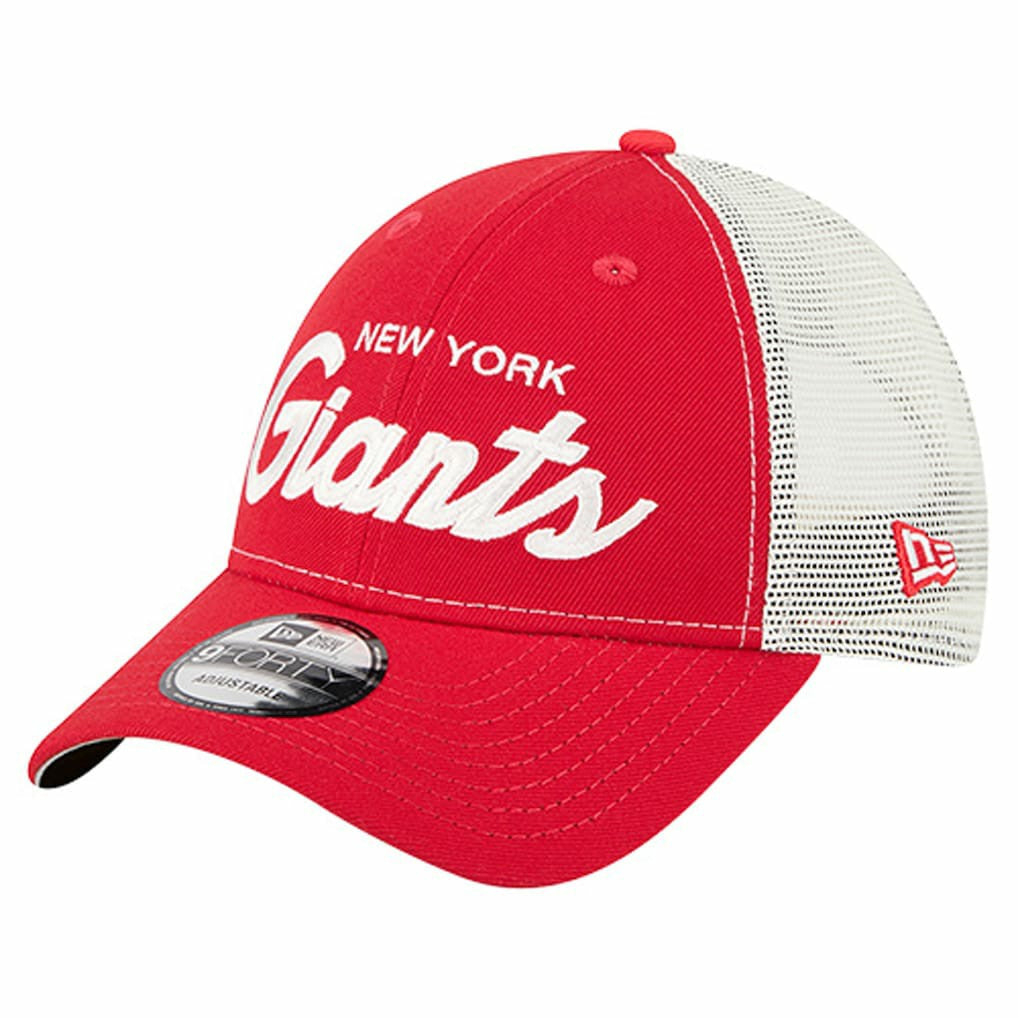 New York Giants New Era Apple Trucker 9FORTY Adjustable Hat - Red online