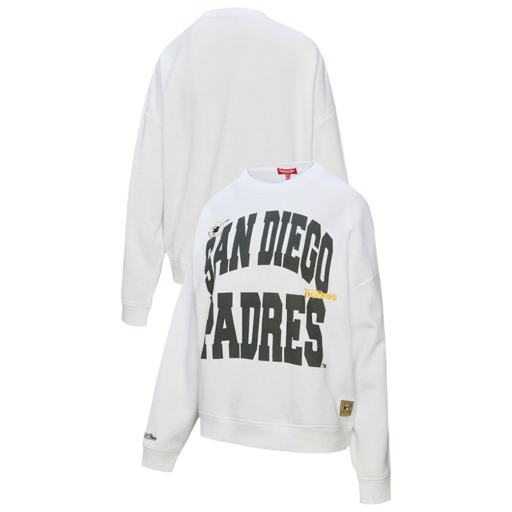 San Diego Padres Women's Oversized Cooperstown Sweatshirt White