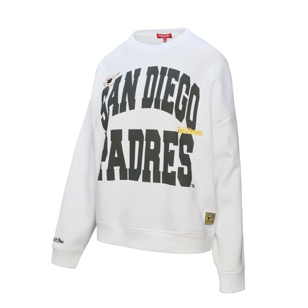 San Diego Padres Women's Oversized Cooperstown Sweatshirt White