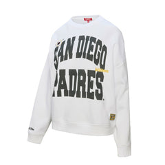 San Diego Padres Women's Oversized Cooperstown Sweatshirt White