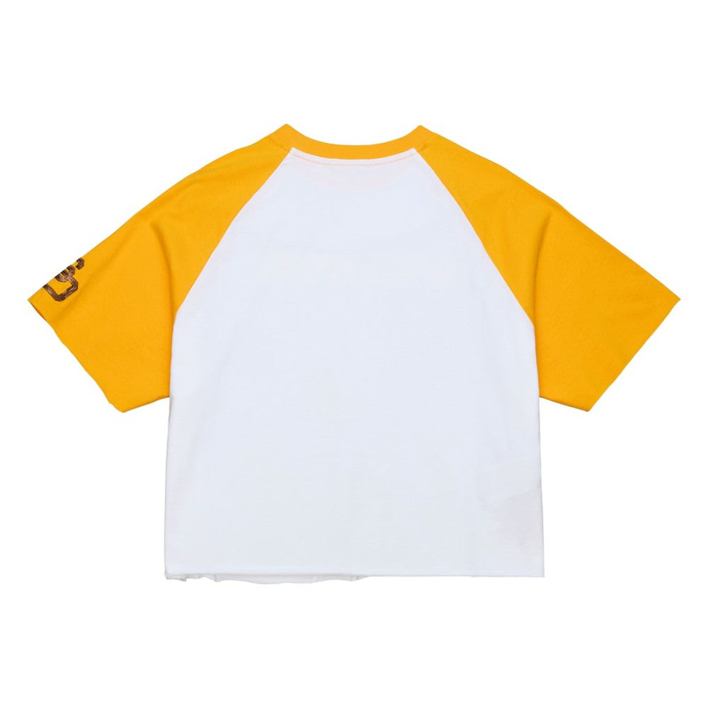 San Diego Padres Women's Cropped Raglan Boxy T-Shirt White