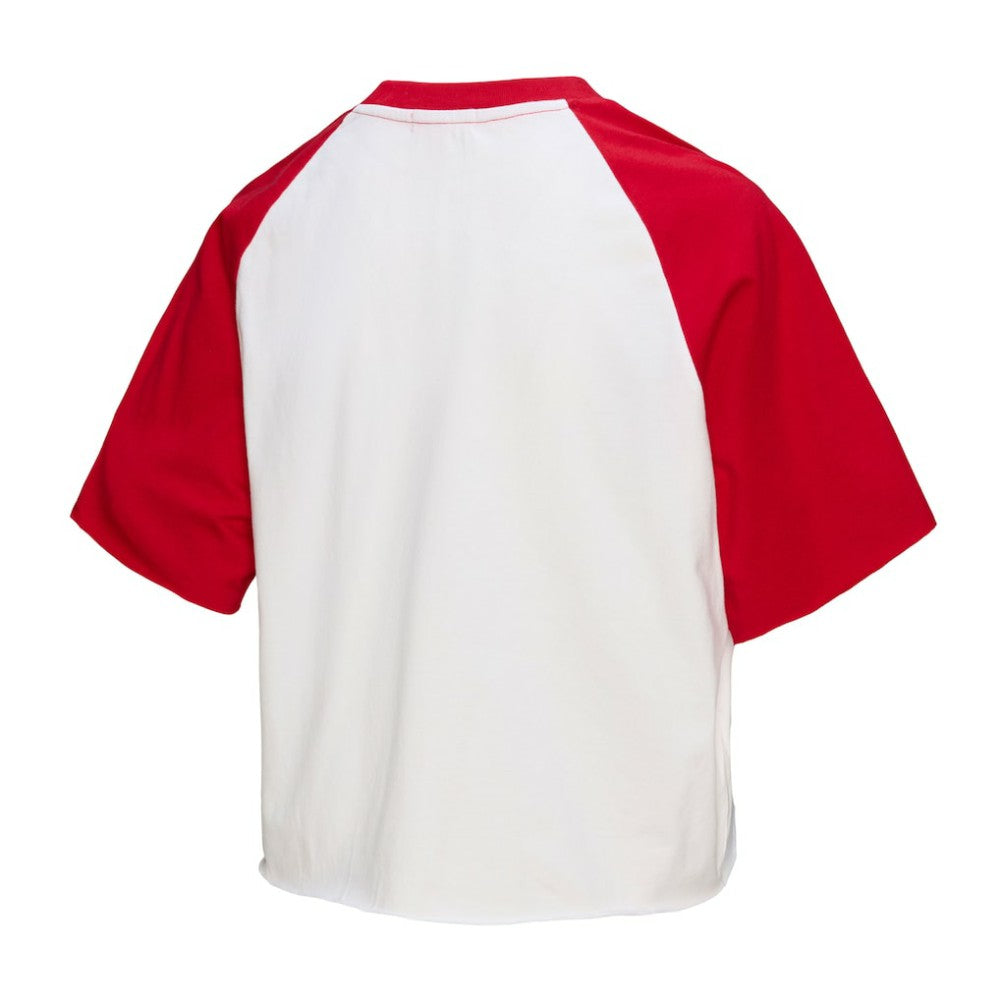 Philadelphia Phillies Women's Cropped Raglan Boxy T-Shirt White