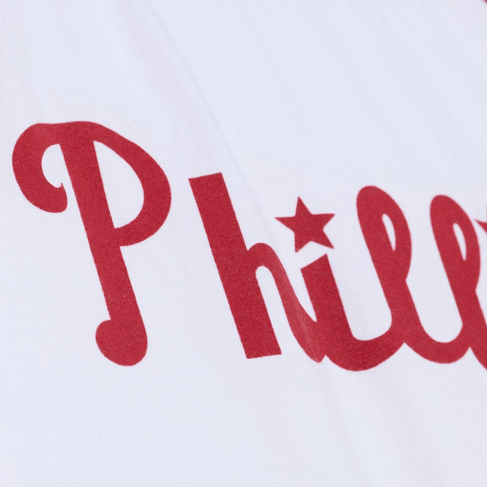 Philadelphia Phillies Women's Cropped Raglan Boxy T-Shirt White