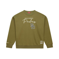 San Diego Padres Women's Oversized Crewneck Sweatshirt Olive