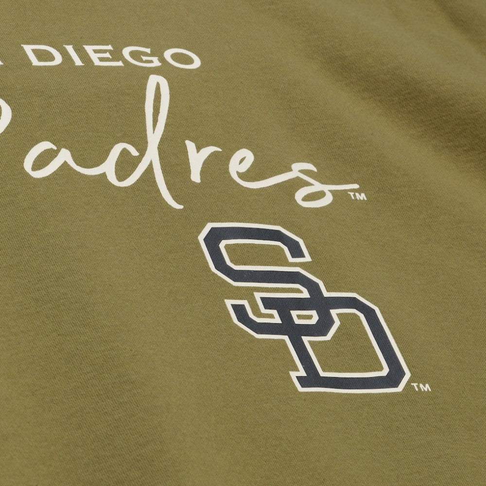 San Diego Padres Women's Oversized Crewneck Sweatshirt Olive