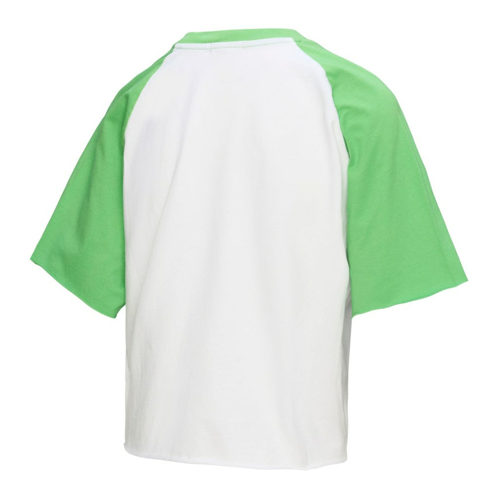 Philadelphia Phillies Women's Cropped Raglan Mascot Boxy T-Shirt White