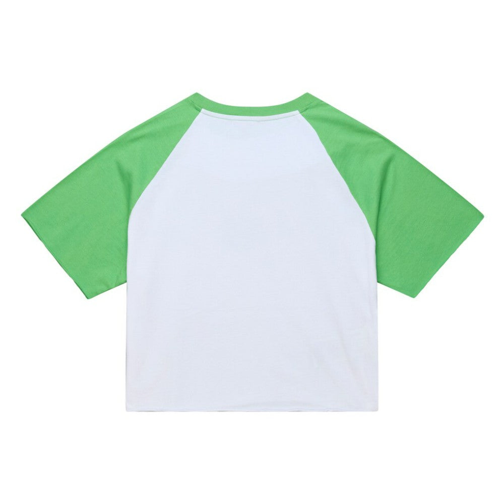 Philadelphia Phillies Women's Cropped Raglan Mascot Boxy T-Shirt White