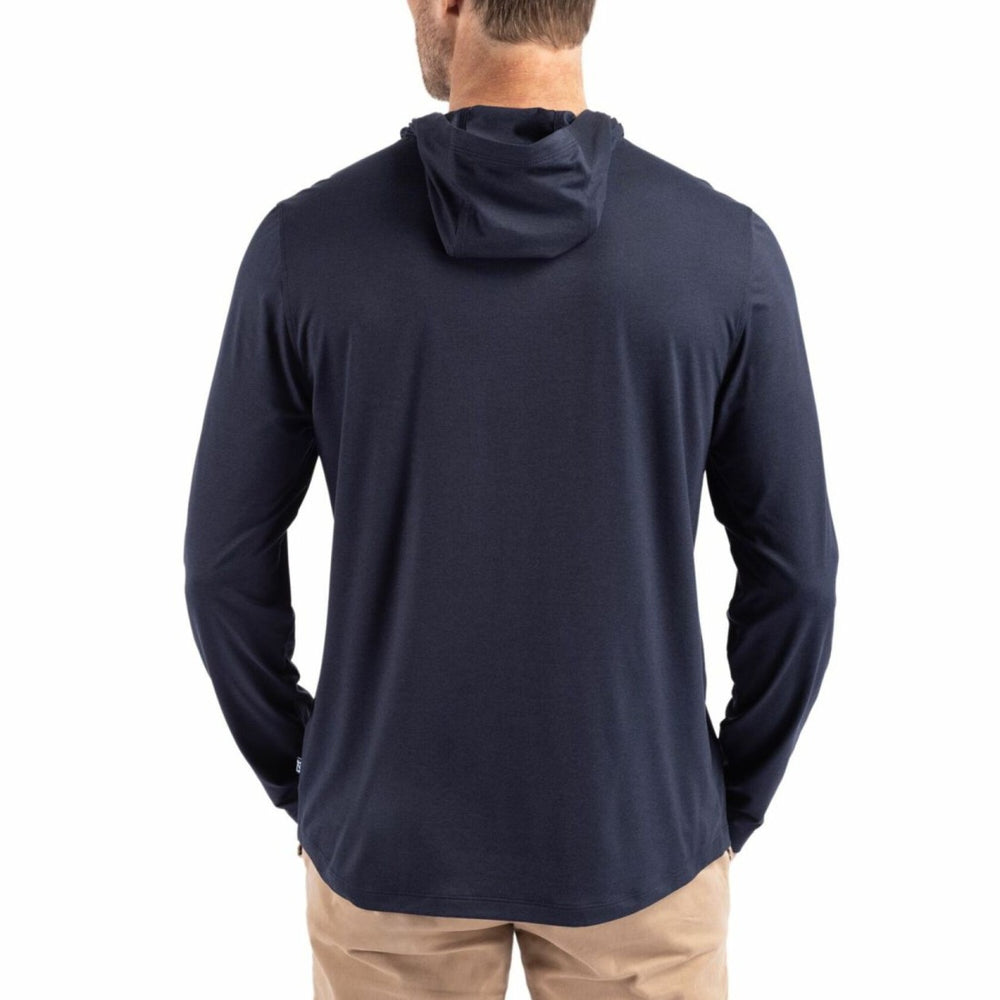 Seattle Seahawks Cutter & Buck Coastline Epic Comfort Eco Recycled Long Sleeve Hoodie T-Shirt - Navy sale