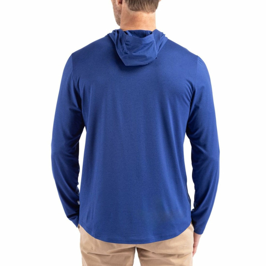 Denver Broncos Cutter & Buck Coastline Epic Comfort Eco Recycled Long Sleeve Hoodie T-Shirt - Blue outlet