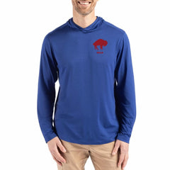 Buffalo Bills Cutter & Buck Coastline Epic Comfort Eco Recycled Long Sleeve Hoodie T-Shirt - Blue cheap