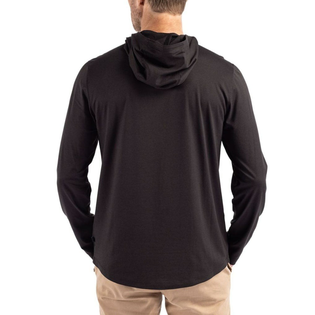 Green Bay Packers Cutter & Buck Coastline Epic Comfort Eco Recycled Long Sleeve Hoodie T-Shirt - Black on sale