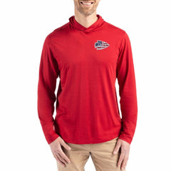 Kansas City Chiefs Cutter & Buck Americana Coastline Epic Comfort Eco Recycled Long Sleeve Hoodie T-Shirt - Red for sale