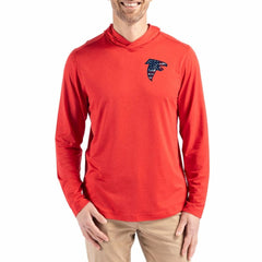 Atlanta Falcons Cutter & Buck Americana Coastline Epic Comfort Eco Recycled Long Sleeve Hoodie T-Shirt - Red discount
