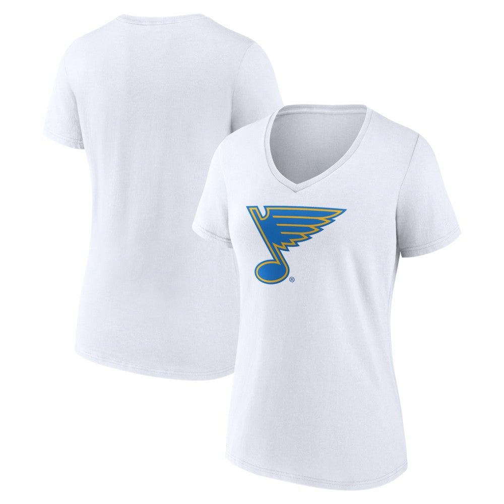 St. Louis Blues Women's Essential V-Neck T-Shirt - White T-shirts