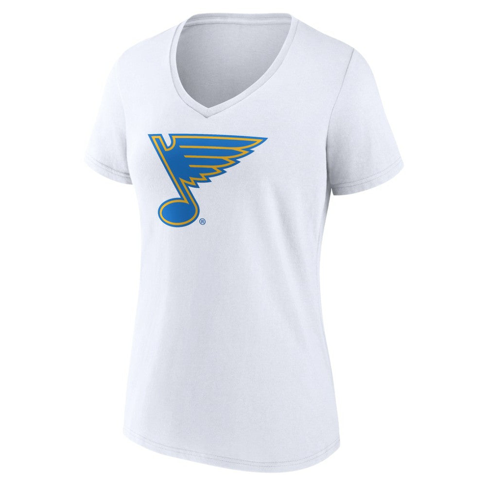 St. Louis Blues Women's Essential V-Neck T-Shirt - White T-shirts