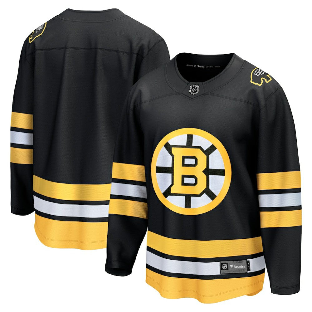 Boston Bruins Fanatics Anniversary Home Breakaway Jersey - Black Jerseys
